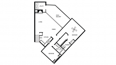 Rose - 2 Bedroom 2 Bath<br /><hr />1010 sq ft